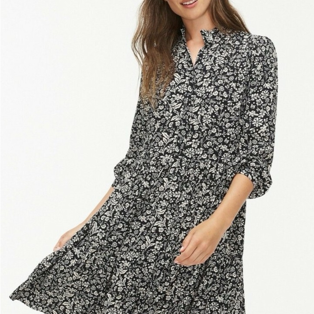 J. Crew Shirt-Dress in Tossed Bouquet Print